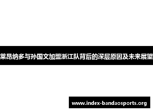 莱昂纳多与孙国文加盟浙江队背后的深层原因及未来展望